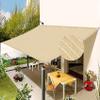 Balcony Sun Shade 2.5 x 3.6 m with Eyelets and Ropes, Cream view 2