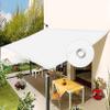 Square Shade Sail 3 x 7 m, Air- and Water-Permeable, UV Protection, Privacy Screen, White view 2