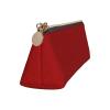 FireBrick Triangular Leather Pencil Case for School view 2