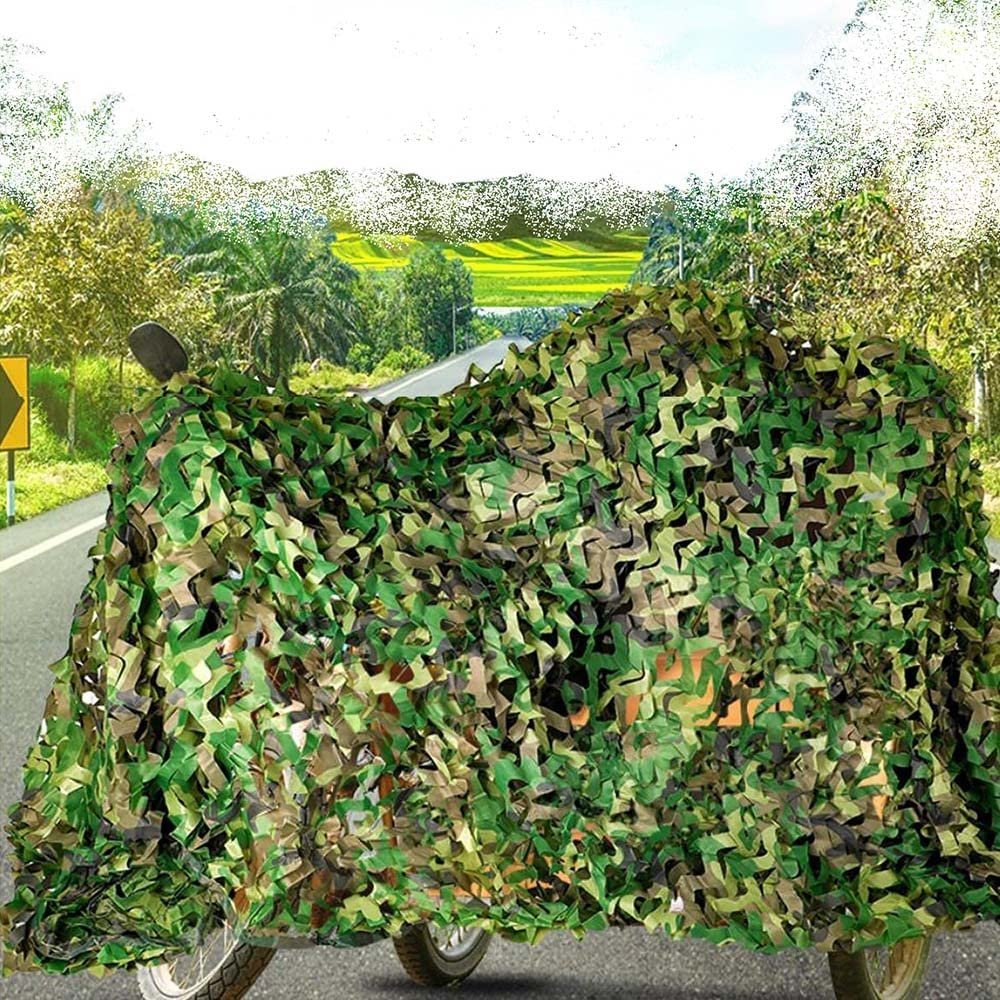 HCZION Camouflage Net 10 x 10 m, Military-Style Camo Net for Outdoor Use