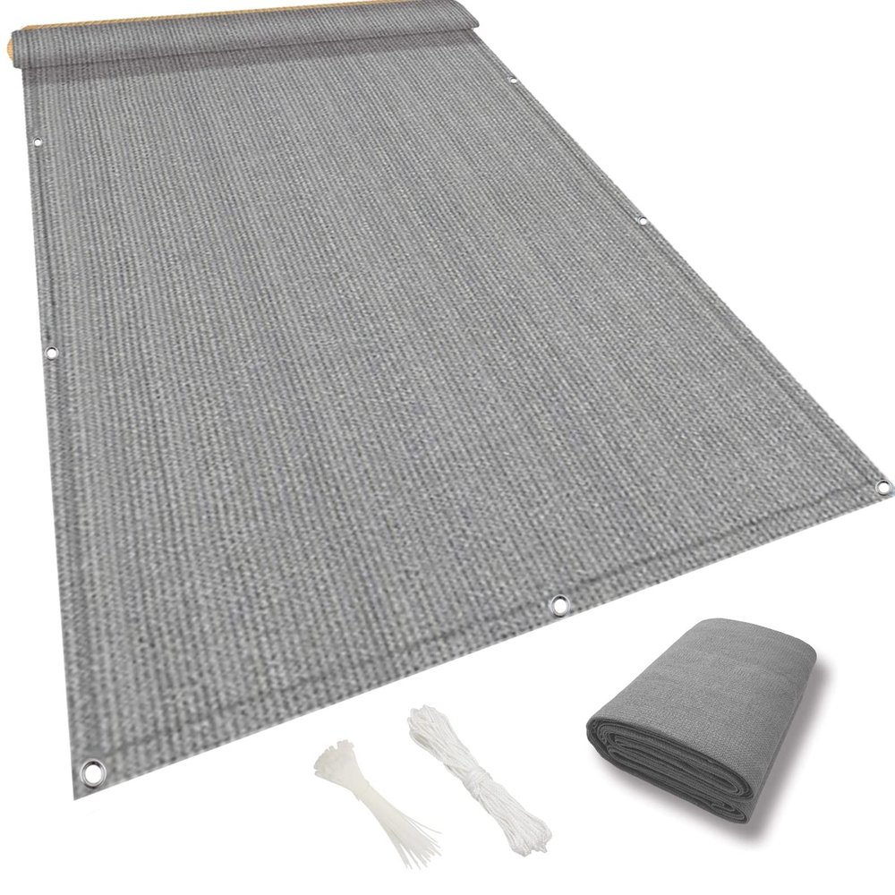 NINGBAI Balcony Privacy Screen, 125 x 200 cm, Gray