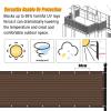 NINGBAI Balcony Privacy Screen, 125 x 200 cm, Gray view 4