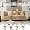 AWAV Thick Rabbit Plush Sofa Cover, Coffee, 70 x 120 cm view 2