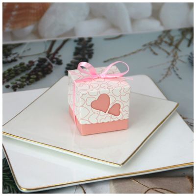 Christmas Gift Boxes, 20/50/100 Pieces, Baby Shower Favor Boxes, Footprint Design, Heart Pink
