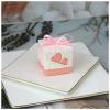 Christmas Gift Boxes, 20/50/100 Pieces, Baby Shower Favor Boxes, Footprint Design, Heart Pink view 1