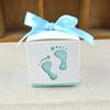 Christmas Gift Boxes, 20/50/100 Pieces, Baby Shower Favor Boxes, Footprint Design, Heart Pink view 3