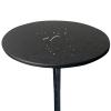 Round Stretch Tablecloth, Waterproof Wipeable Table Protector, 110 cm, Black view 1