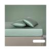 DMKD Luxury Satin Tencel-Silk Fitted Sheet, 200 x 220 cm + 35 cm, Green view 1