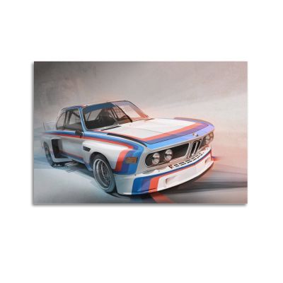 JONZA BMW E9 CSL Racing Car Poster, Decorative Canvas Wall Art, 30 x 45 cm