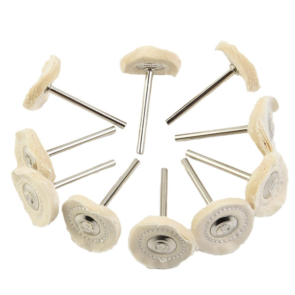 10-Piece Cloth Polishing Wheel Set for Gold, Silver, Jewelry, Mirrors and Grinders