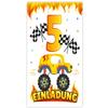 12 Monster Truck Invitations for a Boy's 5th Birthday with Envelopes, Party Bags, Stickers and Battleship Games view 3