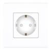 PULSAR Single-Gang White Glass Schuko Wall Outlet, 16A EU Standard view 1