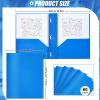 Yeaqee Plastic Folders with Pockets and Prong Fasteners, 60-Pack view 2