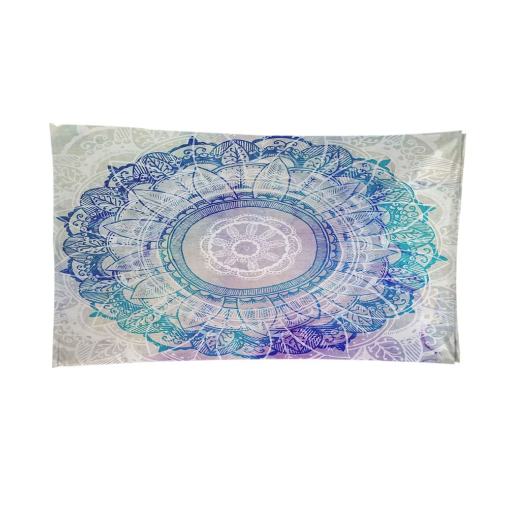 TFLABS Blue & Mandarin Microfiber Beach Towel for Adults, Double-Sided Sand-Free Quick-Drying Lightweight Towel, 100 x 200 cm