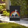 Be Gay Do Crime Goose Garden Flag, 12 x 18 in view 3