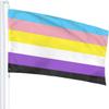 Trans Nonbinary Genderqueer Pride Flag, Single-Printed Welcome Party Flag, 3 x 5 ft view 2