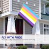 Trans Nonbinary Genderqueer Pride Flag, Single-Printed Welcome Party Flag, 3 x 5 ft view 4