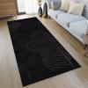Hallway Runner Rug, Non-Slip Washable, 120 x 350 cm, Black/Dark Gray view 3