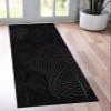 Hallway Runner Rug, Non-Slip Washable, 120 x 350 cm, Black/Dark Gray view 4
