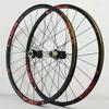 ZECHAO Mountain Bike Wheelset 26/27.5/29 in, 24-Hole Disc Brake, QR, 8–12-Speed, Black/Red view 1