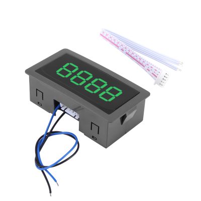 DC 8–24 V Digital Counter, 4-Digit LED Display 0–9999 Up/Down ± Panel Counter with Cable (Green)