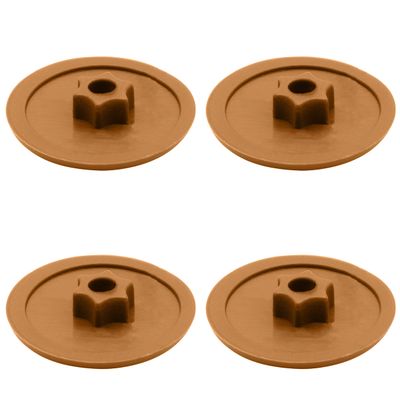 Enkotrade 4-Pack Brown Screw Cover Caps, Torx T15