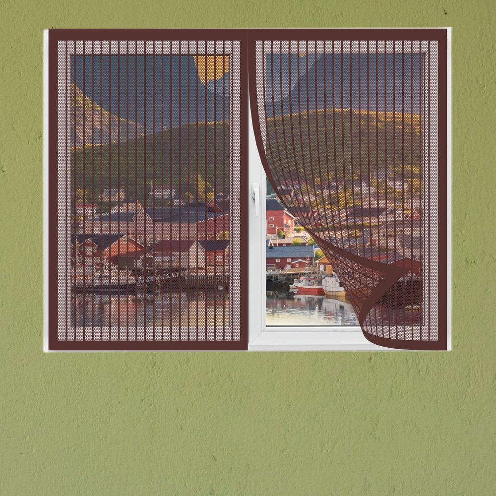 Invisible Mosquito Screen for Windows, 270 x 245 cm, Brown