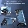 KVIBEO Shockproof Phone Case for Samsung Galaxy S23 Ultra/S23 Plus/S23, Rugged 360° Protective Case with Stand, Dark Blue, S23 Plus view 3