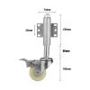 3-Inch Nylon Gate Roller, Spring-Loaded Swivel Caster with Brake, 50 kg Capacity view 2
