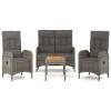 Festnight Rattan Garden Furniture Set with Sofa and Armchairs view 2