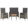 Festnight Rattan Garden Furniture Set with Sofa and Armchairs view 3