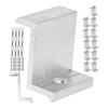 Solar Panel End Clamps, 12-Pack, for 50 mm Module Frames, Aluminum view 1