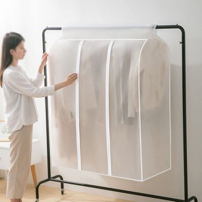RayGenius Hanging Garment Bags, Clear Clothing Covers, 5-Pack, 60 x 50 x 90 cm