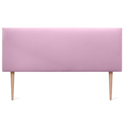 DHOME AQUALINE Upholstered Headboard with Legs, Pink Faux Leather, 135 x 105 cm