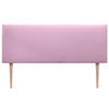 DHOME AQUALINE Upholstered Headboard with Legs, Pink Faux Leather, 135 x 105 cm view 1