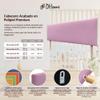 DHOME AQUALINE Upholstered Headboard with Legs, Pink Faux Leather, 135 x 105 cm view 2