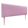 DHOME AQUALINE Upholstered Headboard with Legs, Pink Faux Leather, 135 x 105 cm view 4