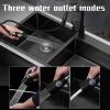 Black 16-Gauge Stainless Steel Double Bowl Kitchen Sink Set, 85 x 45 cm view 3