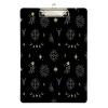 Boho Vintage Groovy Line Art Acrylic Clipboard, A4/Letter Size, Low-Profile Clip view 2