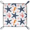 Seahorse and Starfish Leather Square Jewelry Trays for Keys, Coins, and Candy view 2