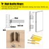 DAKAJA Solid Wood Saloon Swing Doors, Gray, W75 x H90 cm (29.5 x 35.4 in) view 4