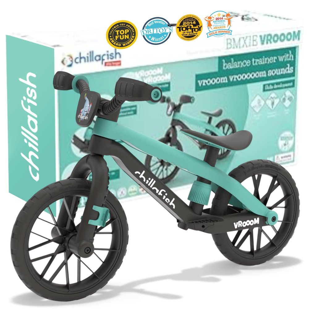 Chillafish BMXie Vrooom 12-Inch Balance Bike, Adjustable Height, Mint CPMX05MIN