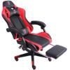Racing-Design PC Gaming Chair with Footrest, Black/Red-Black view 2