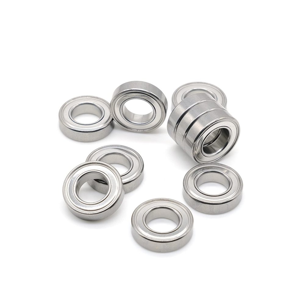UVERLY 10-Piece S6700ZZ Stainless Steel Bearings, 10 x 15 x 4 mm, ABEC-7 Thin-Section 6700ZZ Ball Bearings