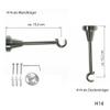 BASIT 16 mm Curtain Rod, Stainless Steel Look, Single-Track, Wall-Mounted, 280 cm, H14 view 3