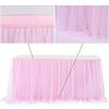 Tulle Table Skirt, 243 x 77 cm, Purple view 2