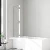 2-Piece Bathtub Shower Screen, 90 x 140 cm, 6 mm Nano Tempered Glass view 2