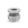 EK-Quantum Torque Pass-Through Adapter, G1/4, Satin Titanium view 1