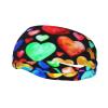 Rainbow Hearts Unisex Sports Headband, Lightweight Breathable Sweatband for Hiking and Running view 1