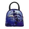 ASEELO Insulated Lunch Bag, Killer Whale Design, with Side Mesh Pocket view 1